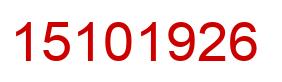 Número 15101926 imagen rojo