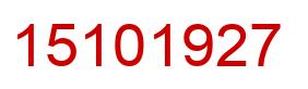Número 15101927 imagen rojo