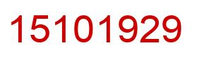 Número 15101929 imagen rojo