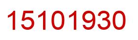 Número 15101930 imagen rojo