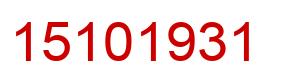 Número 15101931 imagen rojo