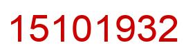Número 15101932 imagen rojo