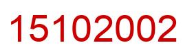Number 15102002 red image