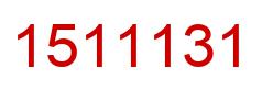 Number 1511131 red image
