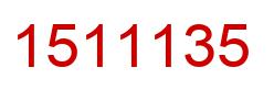 Number 1511135 red image