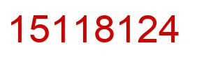 Number 15118124 red image