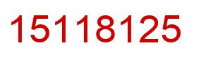 Number 15118125 red image