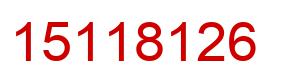 Number 15118126 red image