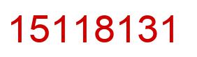 Number 15118131 red image