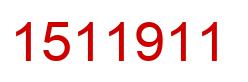 Number 1511911 red image