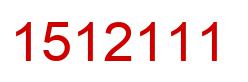 Number 1512111 red image