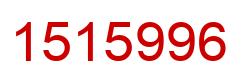 Number 1515996 red image