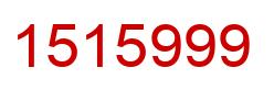 Number 1515999 red image