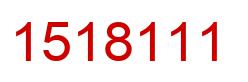 Number 1518111 red image