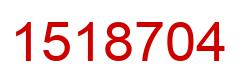 Number 1518704 red image