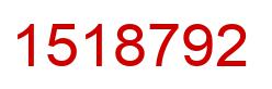 Number 1518792 red image