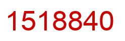 Number 1518840 red image