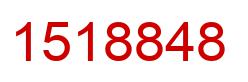 Number 1518848 red image
