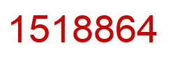 Number 1518864 red image