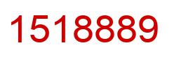 Number 1518889 red image