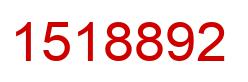 Number 1518892 red image