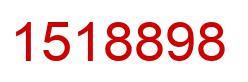 Number 1518898 red image