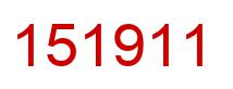 Number 151911 red image