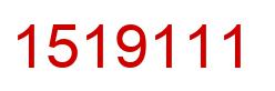 Number 1519111 red image