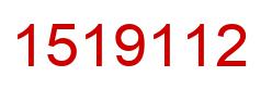 Number 1519112 red image
