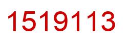 Number 1519113 red image