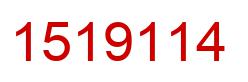 Number 1519114 red image