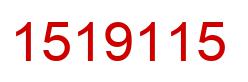 Number 1519115 red image