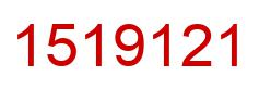 Number 1519121 red image