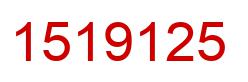Number 1519125 red image