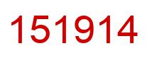 Number 151914 red image