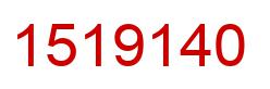 Number 1519140 red image