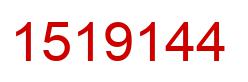 Number 1519144 red image