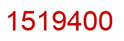 Number 1519400 red image