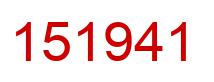 Number 151941 red image