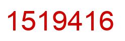 Number 1519416 red image