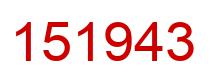 Number 151943 red image