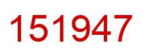 Number 151947 red image