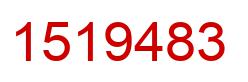 Number 1519483 red image
