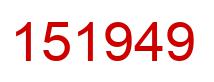 Number 151949 red image