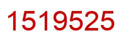 Number 1519525 red image