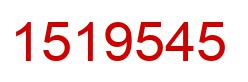 Number 1519545 red image