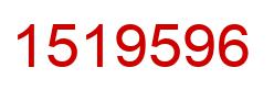 Number 1519596 red image
