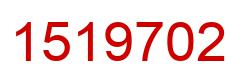 Number 1519702 red image