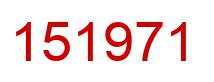 Number 151971 red image