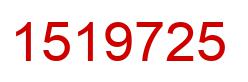 Number 1519725 red image